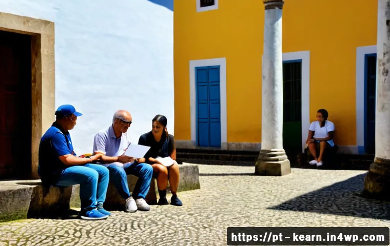 여행 중 현장 학습 피드백 수집 방법 - Photorealistic educational travel scene in historic Salvador, Brazil, a diverse group of adult learn...